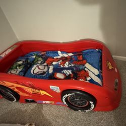 Lightning McQueen twin bed frame (no mattress) – $100