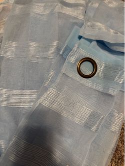 Light blue curtains set of 3
