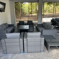 New Inbox Patio Set With Firepit(we Finance And Deliver)