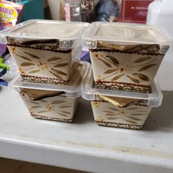 Temp Tations Small Dishes W Lids X4