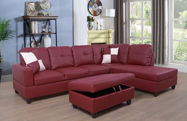 Sectional and ottoman