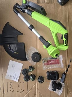 JUSWISE 21V Brushless String Trimmer, 3000mAh