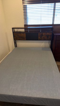 Twin Headboard, bed frame, and box springs