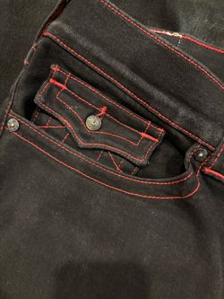 Black True Religion Ricky (Red Stitch) size 42