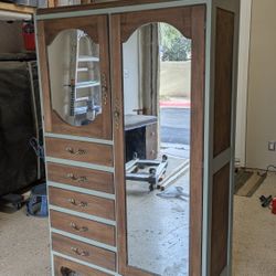 Antique Waterfall Armoire
