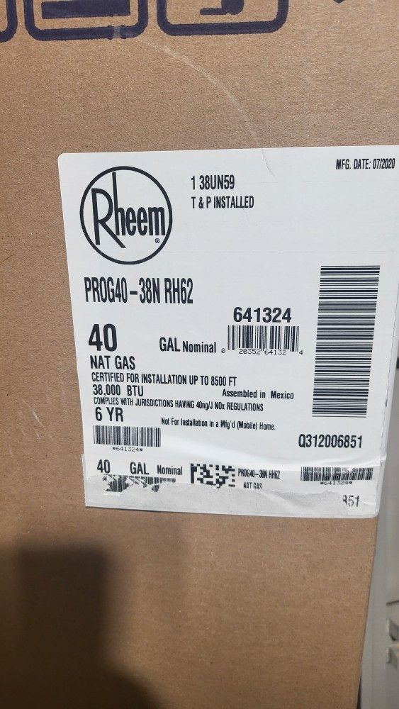 Rheem Water Heater