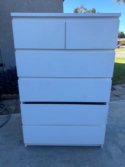 WHITE TALL DRESSER