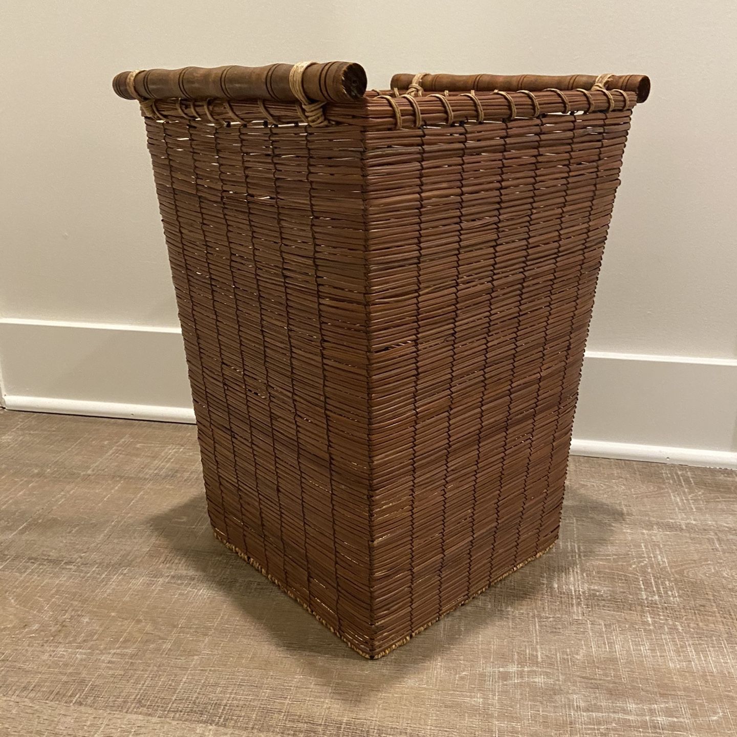 Bamboo Wicker Laundry / Storage 19 Inches High