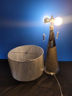 Stylecraft Cigala Silver Round Tapered Molded Table Lamp w/ Polished Steel w/ Shade Acc L3305