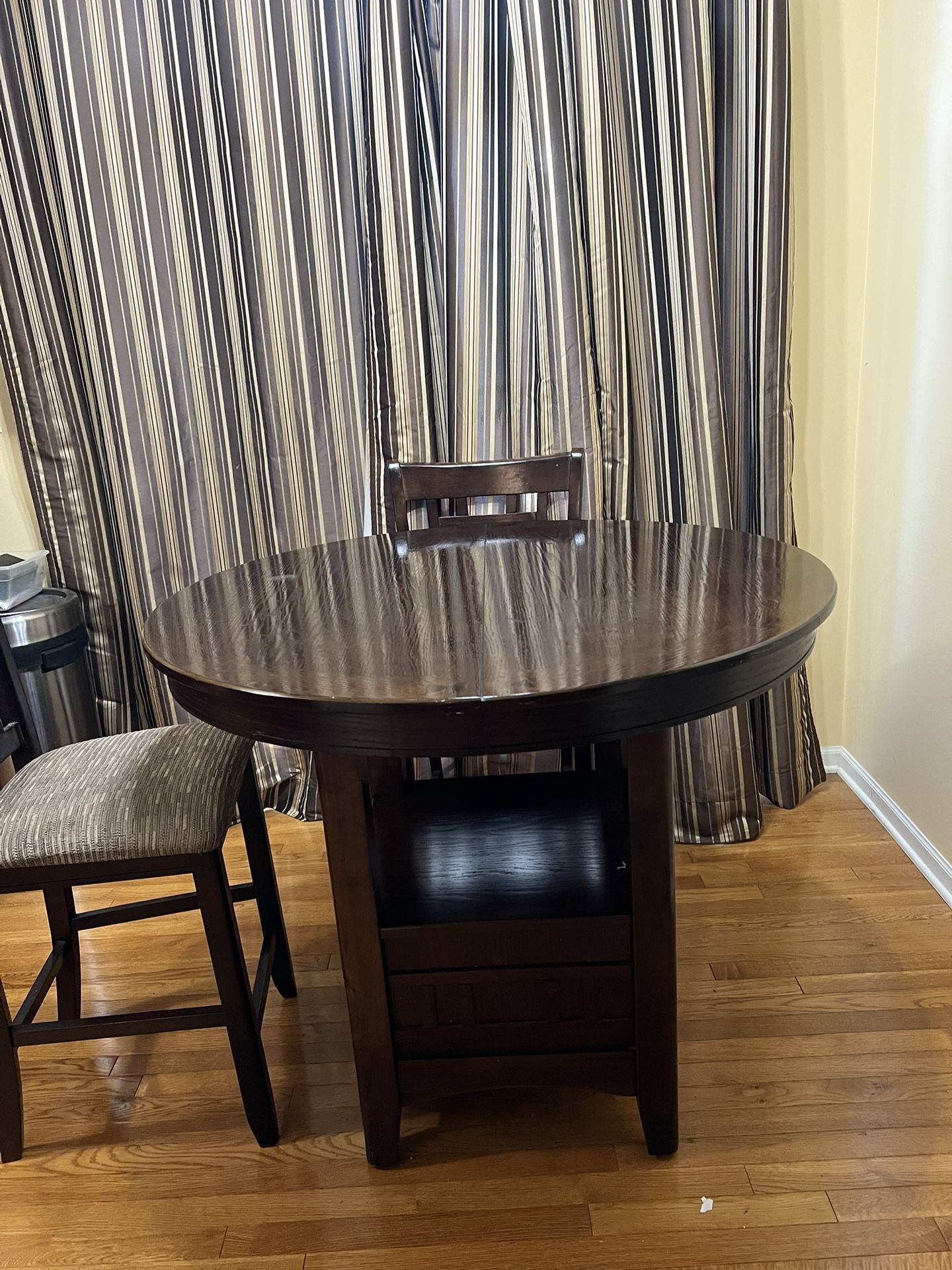 Counter Height Wood Table & 2 Chairs
