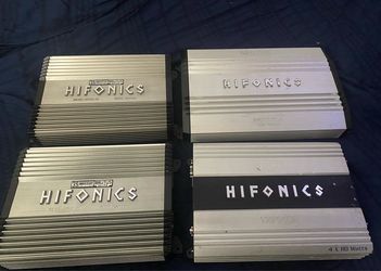 4 Hifonics amps
