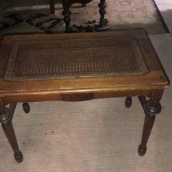 Vintage Victorian Cane Top Bench