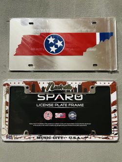 Tennessee State Flag License Plate, New still in plastic. 