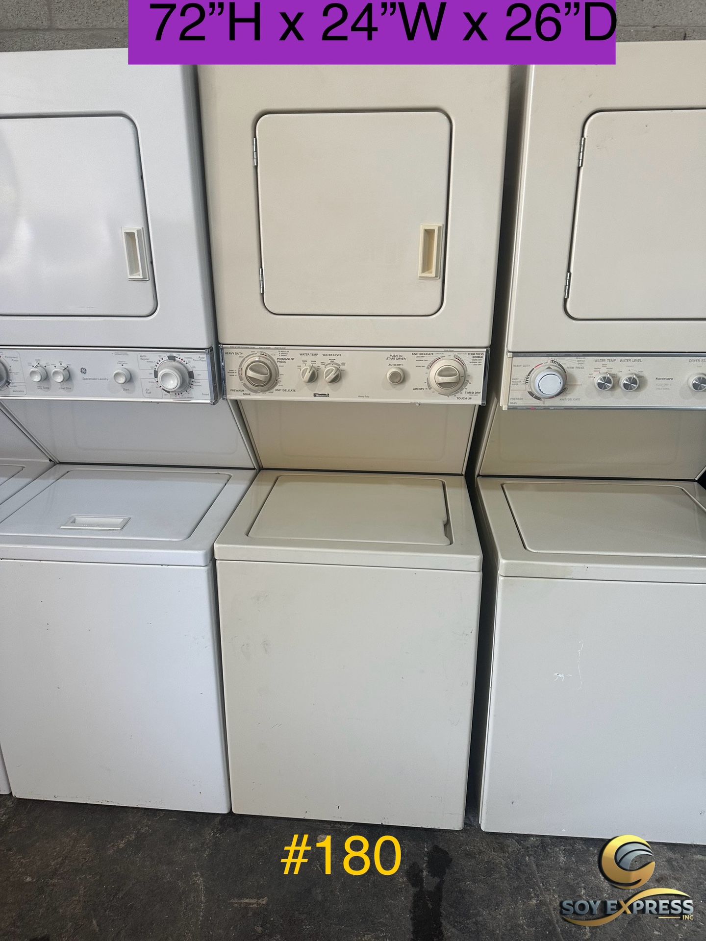 Kenmore Combo 24”W Stackable (washer And Dryer) Electric