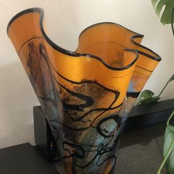 Hand Made Blown Art Glass Bowl/Vase 