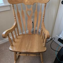 Large Light Wood Rocking Chair