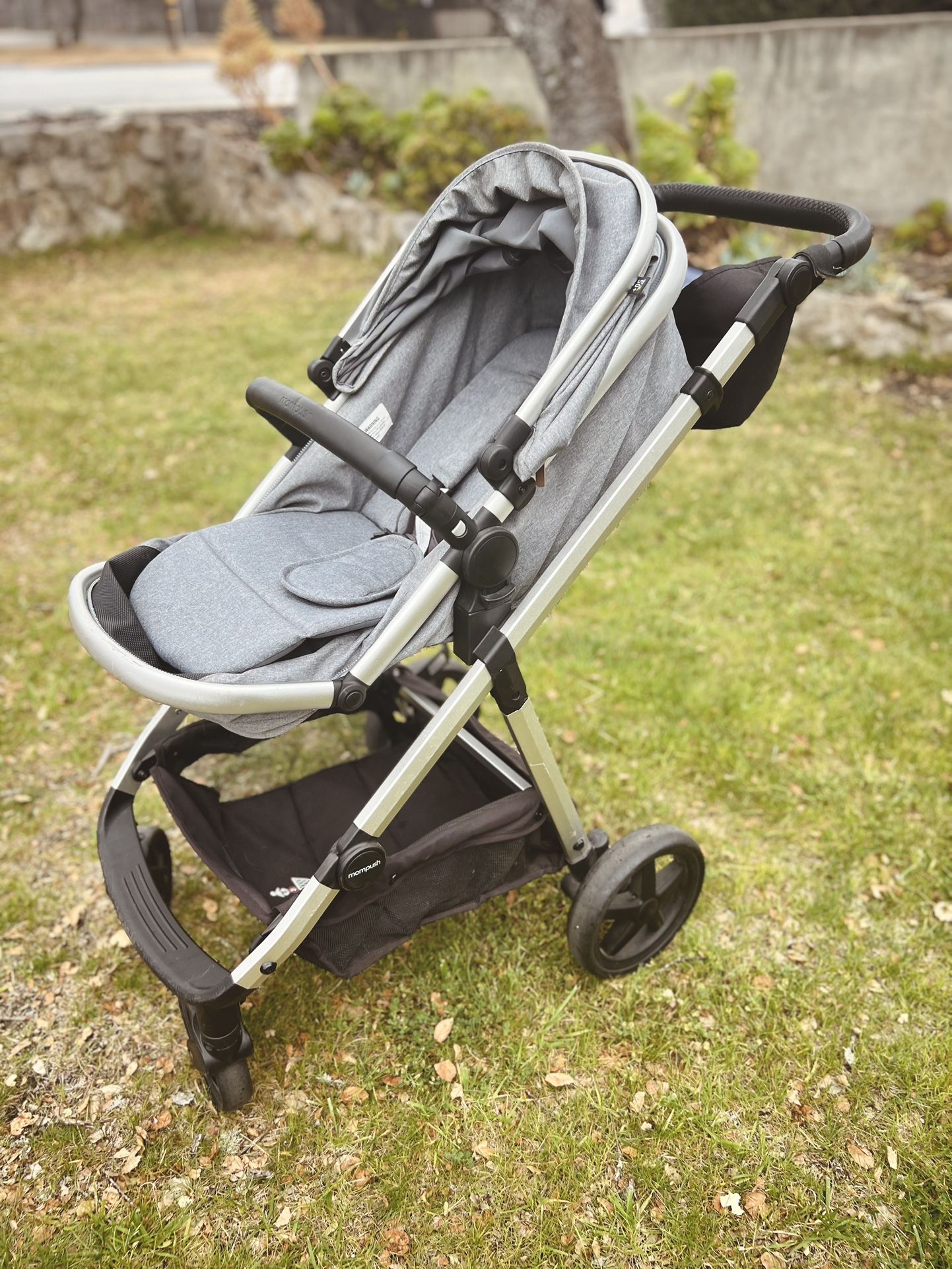 Mompush Meteor2 Baby Stroller 2-in-1 with Bassinet Mode, Compatible with Infant Car Seat Adapter Included