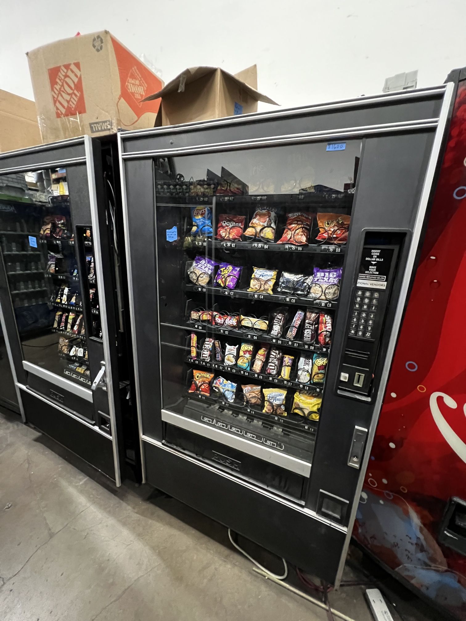 SODA AND SNACK VENDING MACHINES COMBO