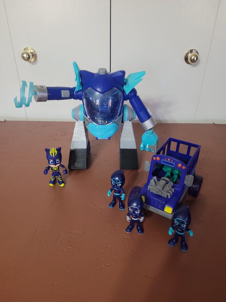 PJ Masks Blue Catboy Robot & Night Ninja Bus for Sale in Gilbert, AZ -  OfferUp