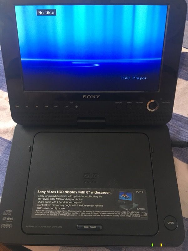 Sony DVP-FX820 8-Inch Portable DVD Player, Black