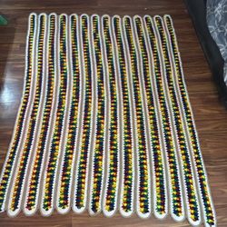 Multi Colored Granny Knit Blanket 