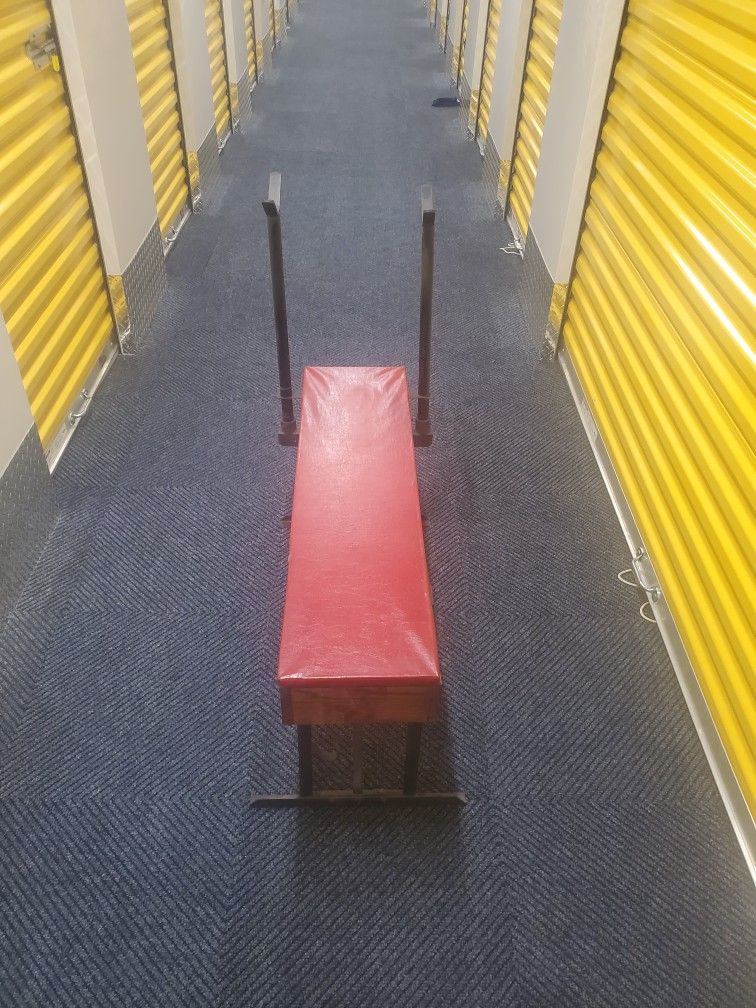 Workout BENCH Press Workout With Red And Storage Compartment