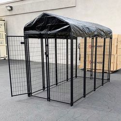 $290 (New in Box) Large heavy duty kennel with cover dog cage crate pet playpen (8’l x 4’w x 6’h)