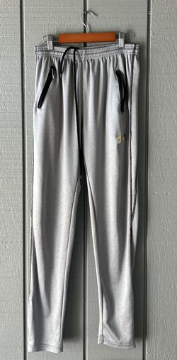 Under Armour Womens Joggers Sweat Pants large Gray Black Zip Pockets Drawstring