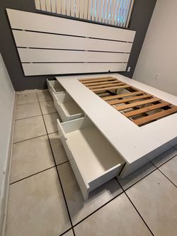 Solid White bed frame