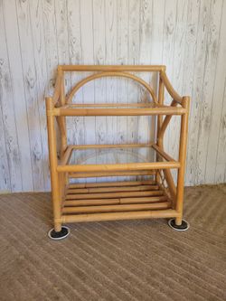 Vintage Bamboo Shelf 