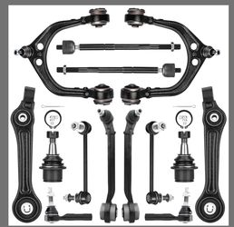 Front Control Arms w/Ball Joints for Chrysler 300 Dodge Charger Challenger 2011-2017, (ONLY FIT RWD), Sway Bars Tie Rods Suspension Kit - K620177 K620
