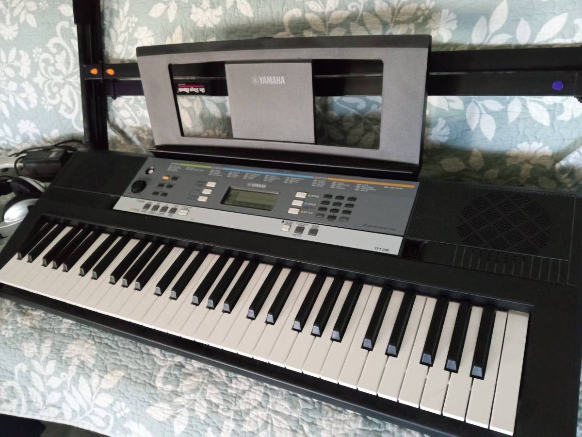 Yamaha Keyboard YPT 240 with Stand And Extras