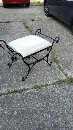 Old antique seat plastic cover for easy wipe down.