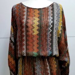 Multicolor Knit Tunic Top XS