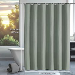 Sage Green Fabric Shower Curtain 
