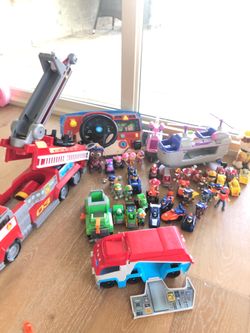 Bundle of Paw Patrol Character Toys and Vehicles