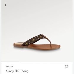 Authentic Louis Vuitton Sunny Flat thong 38