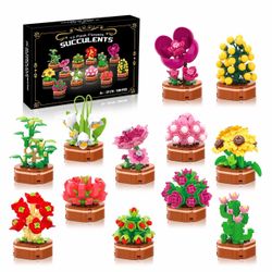 Brand New Botanicals Flower Building Set for Kids Adult, Gift for Girl Ages 8+
