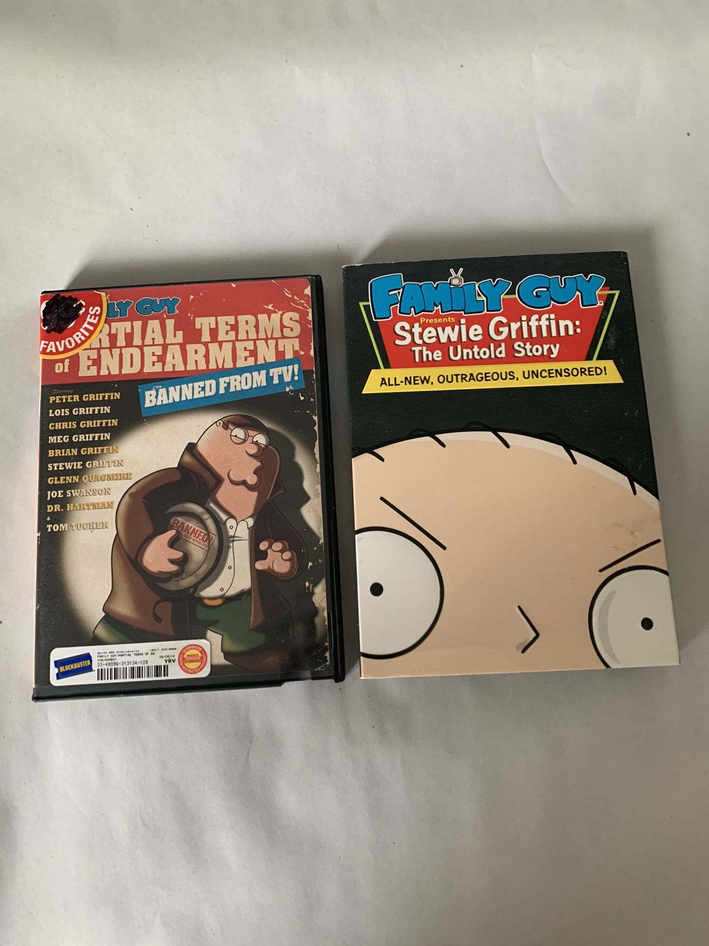 2x Family Guy Films ~ Stewie Griffin: The Untold Story | Partial Terms of Endearment