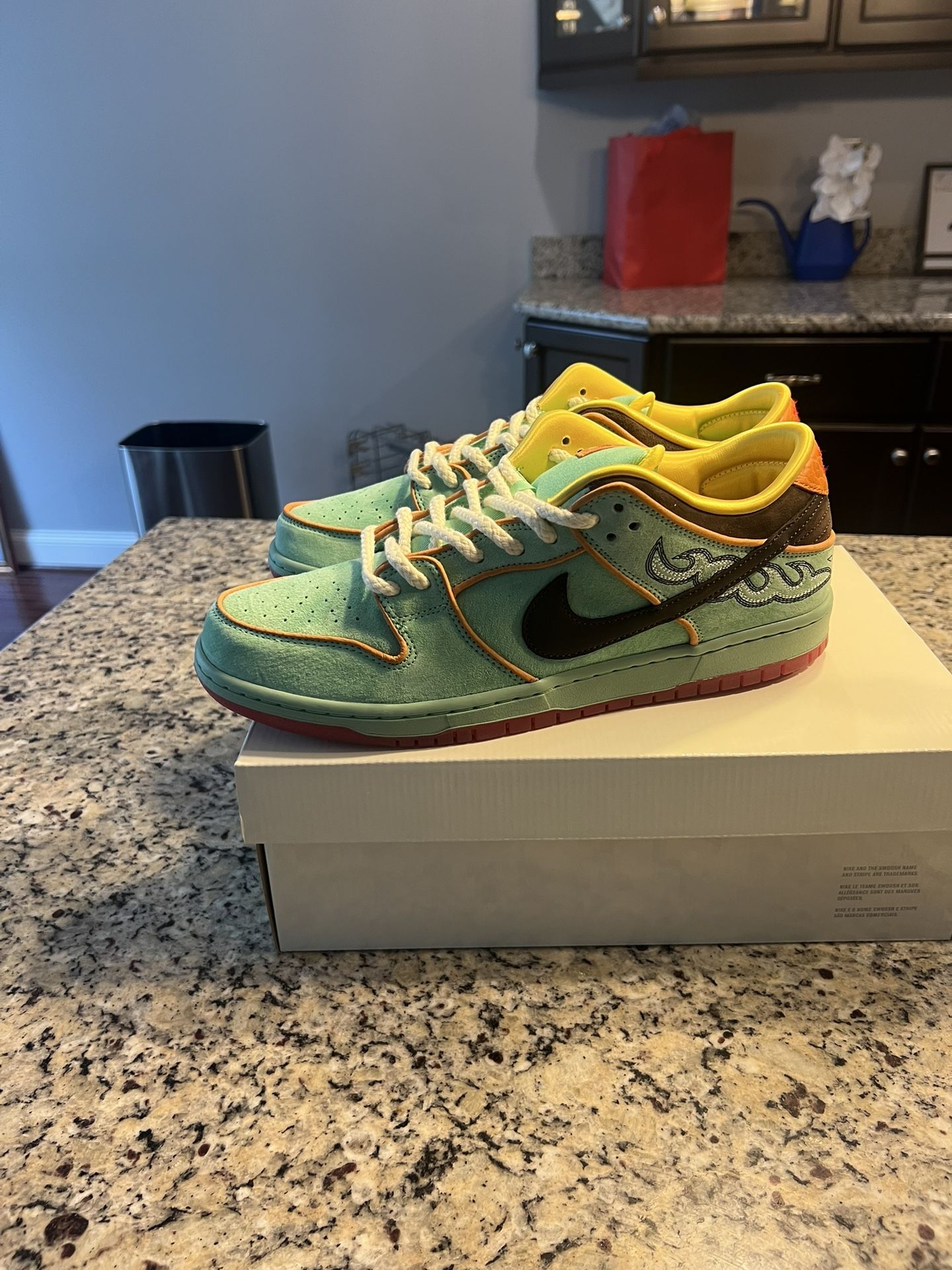 Size 12 Nike Dunk SB Low Rodeo Toumaline SKU HF3058-500 Brand New