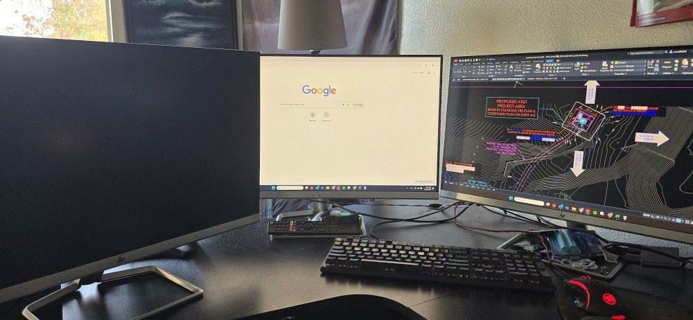 HP - 27" IPS LED FHD FreeSync Monitor (HDMI, VGA) - Natural Silver ($50 For Each screen)