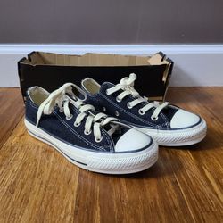 NEW Converse Chuck Taylor All Star OX Black Shimmer Distressed Women’s 5/Kids 3.5