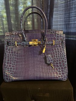 Hermes Purple Snake Leather Dupe 