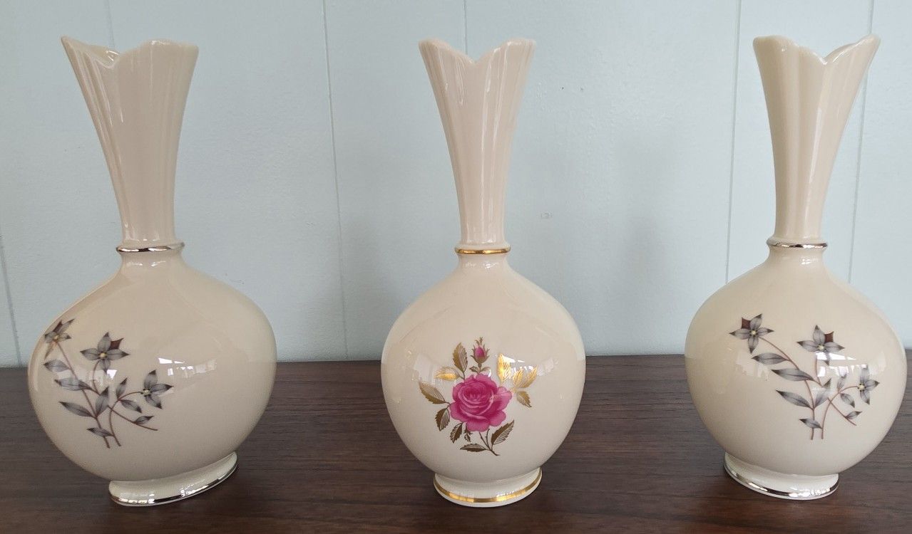 Lenox Porcelain Bud Vases.