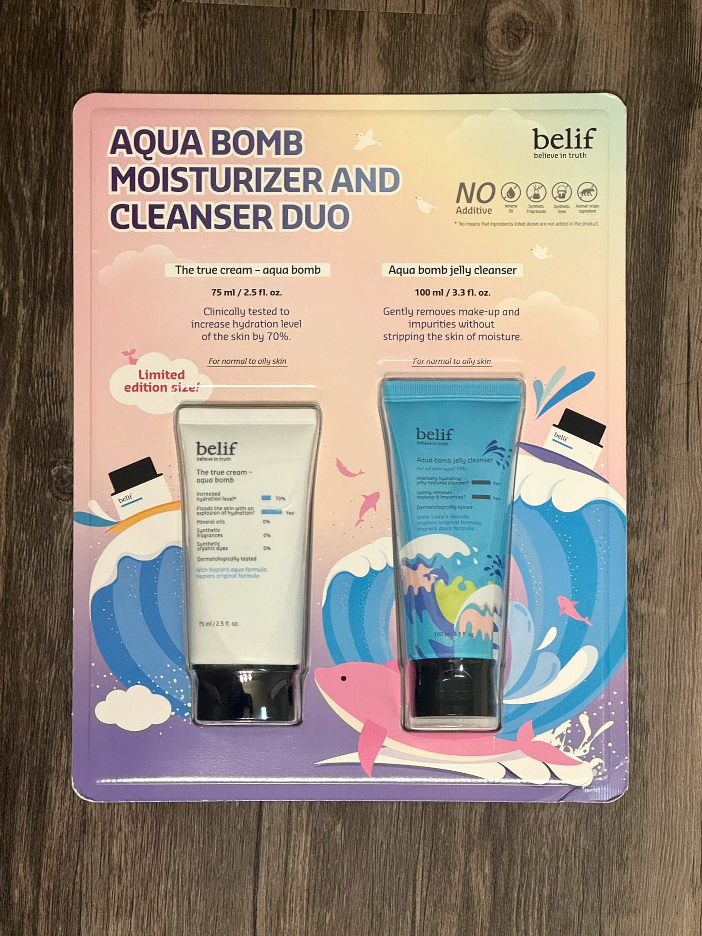 Belief Aqua Bomb Moisturizer + Facial Cleanser 