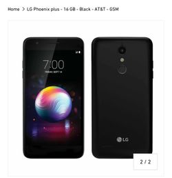 LG PHOENIX PLUS - 16 GB - BLACK - AT&T - GSM