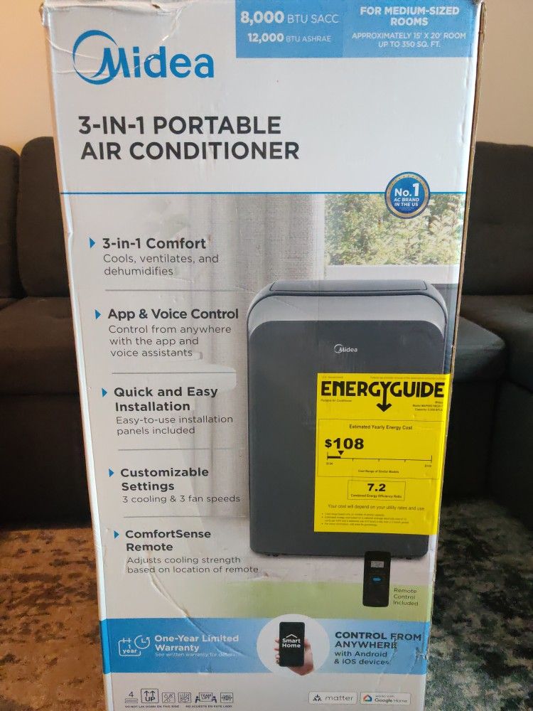 Midea Portable Air Conditioner 8,000 BTU