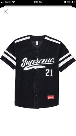 Supreme Velour Baseball Jersey 