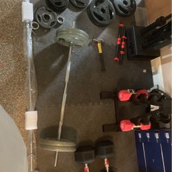 one piece curl bar with 100lbs