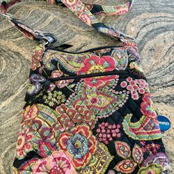 Vera Bradley Women's Cotton Triple Zip Hipster Crossbody Purse 